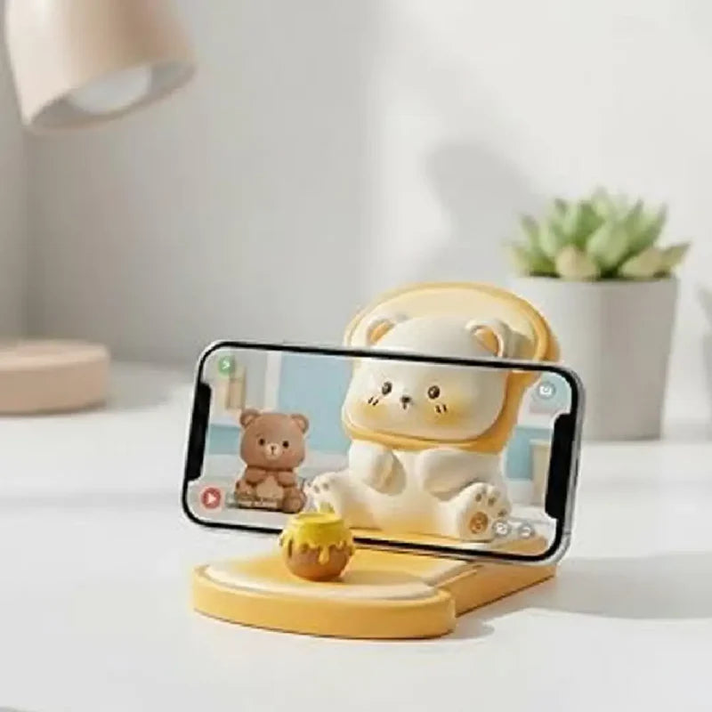 Creamy Bear Mobile Holder