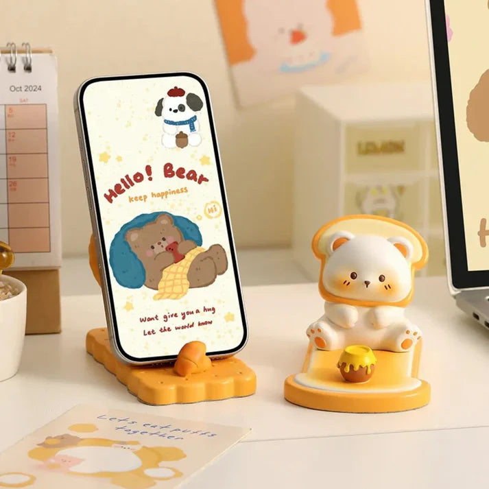 Creamy Bear Mobile Holder